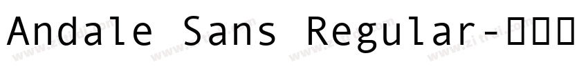 Andale Sans Regular字体转换